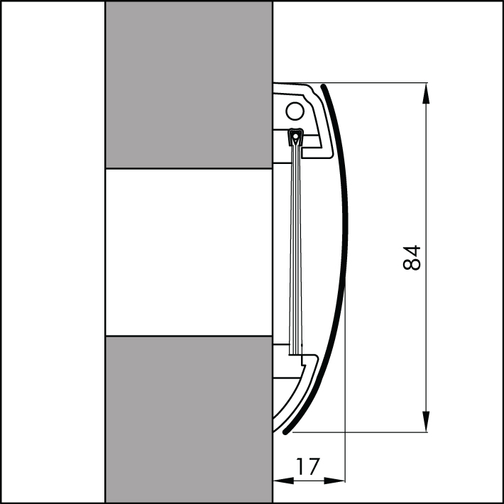 Ellen brievenbusafsluiter aluminium zwart